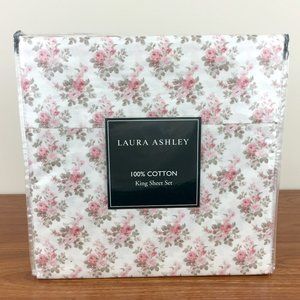 Laura Ashley 4-Piece King Sheet Set “LINLEY”